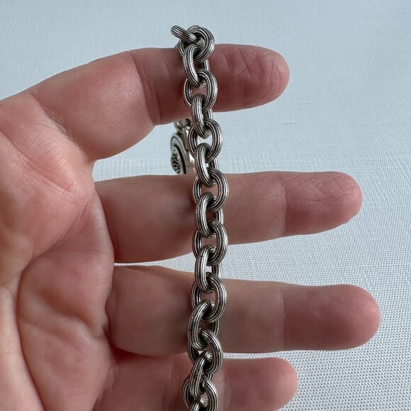 Brighton Rope Link Bracelet, Silver Tone, 7" + 1" Extender, NWT - Picture 7 of 12